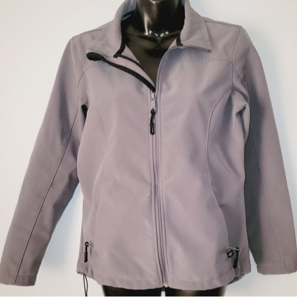 Dickies Jacket grey black zip front shell small womens performance coat lady